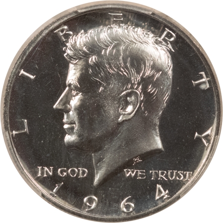 Kennedy Halves 1964 PROOF KENNEDY HALF DOLLAR, ACCENTED HAIR – PCGS PR-66