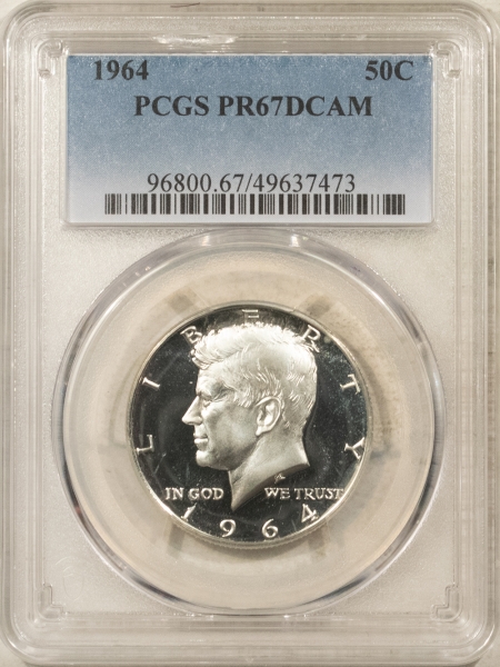 Kennedy Halves 1964 PROOF KENNEDY HALF DOLLAR – PCGS PR-67 DCAM