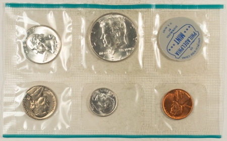 New Store Items 1964-P/D 10 COIN US SILVER MINT SET, GEM UNCIRCULATED, W/ ORIGINAL MINT ENVELOPE