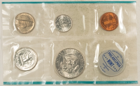 New Store Items 1964-P/D 10 COIN US SILVER MINT SET, GEM UNCIRCULATED, W/ ORIGINAL MINT ENVELOPE