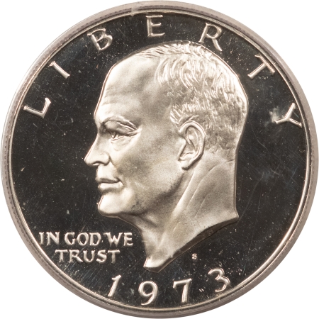 Eisenhower Dollars 1973-S $1 PROOF EISENHOWER (IKE) SILVER DOLLAR – PCGS PR-69 DCAM