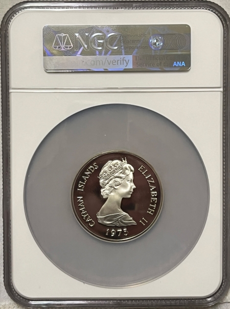 New Store Items 1975 CAYMAN ISLANDS $50 SILVER FIVE QUEENS (6 QUEENS) – NGC PF-69 UCAM, TOP POP!