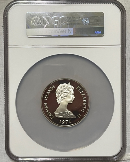 New Store Items 1975 CAYMAN ISLANDS $50 SILVER FIVE QUEENS (6 QUEENS) – NGC PF-69 UCAM, TOP POP!