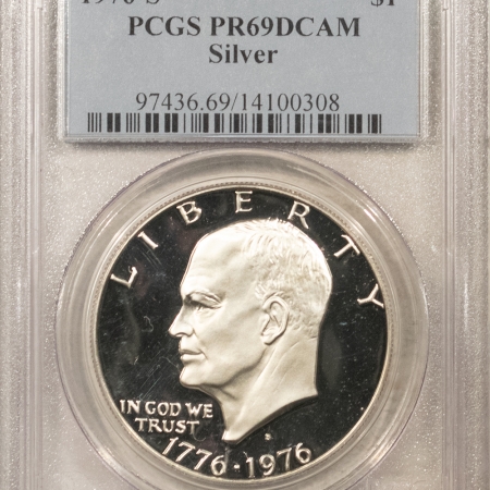 Modern Dollars (Eisenhower/SBA/Sacagewea/Presidential) 1976-S $1 PROOF EISENHOWER (IKE) SILVER DOLLAR – PCGS PR-69 DCAM