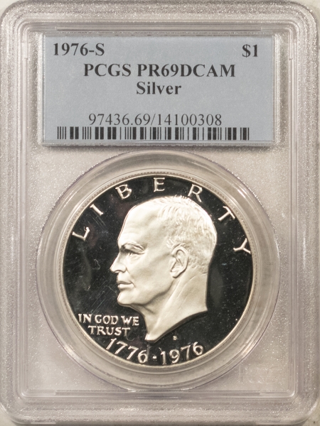 Eisenhower Dollars 1976-S $1 PROOF EISENHOWER (IKE) SILVER DOLLAR – PCGS PR-69 DCAM