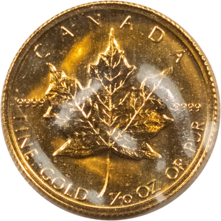 Bullion 1985 CANADA $5 GOLD 1/10 OZ, .9999, KM-135 – UNCIRCULATED, OGP, SEALED!