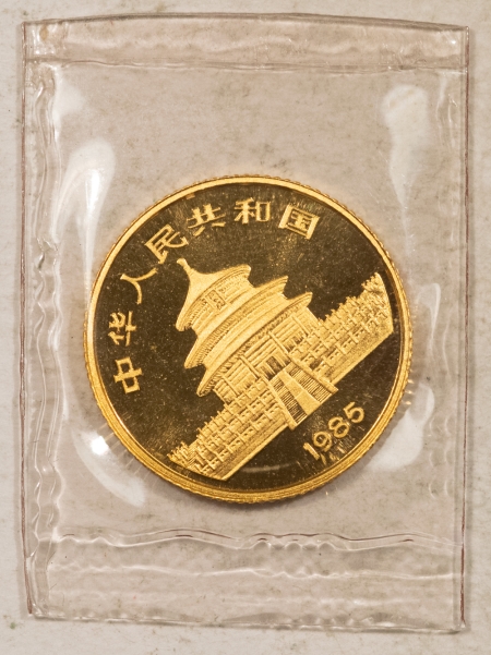 Bullion 1985 CHINA GOLD PANDA 10 YUAN, 1/10 OZ, KM-115 – UNCIRCULATED, OGP