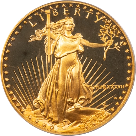 American Gold Eagles, Buffaloes, & Liberty Series 1987-W 1 OZ $50 PROOF AMERICAN GOLD EAGLE – PCGS PR-69 DCAM, ROMAN NUMERALS