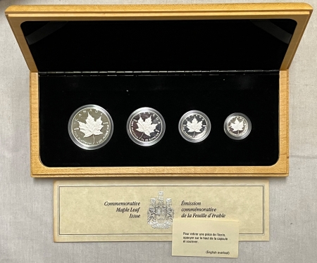 Bullion 1989 CANADA 4 COIN PLATINUM PROOF MAPLE LEAF SET 1.85 OZ .9995 – GEM PROOF W/OGP