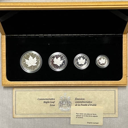 Bullion 1989 CANADA 4 COIN PLATINUM PROOF MAPLE LEAF SET 1.85 OZ .9995 – GEM PROOF W/OGP