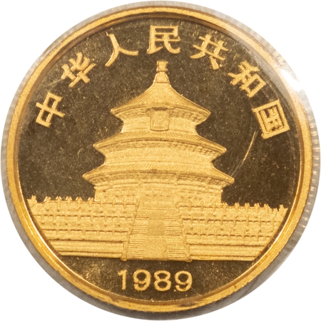 Bullion 1989 CHINA GOLD PANDA 25 YUAN, 1/4 OZ, KM-224 – UNCIRCULATED, OGP