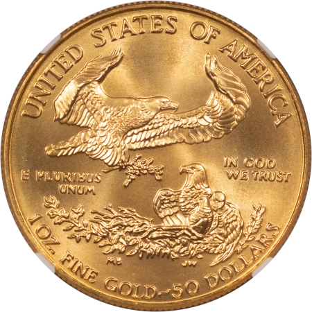 American Gold Eagles, Buffaloes, & Liberty Series 1995 $50 AMERICAN GOLD EAGLE, 1 OZ – NGC MS-69, PRISTINE EARLIER DATE!