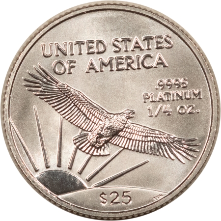 American Platinum Eagles 1998 $25 AMERICAN PLATINUM EAGLE, 1/4 OZ – GEM BRILLIANT UNCIRCULATED!