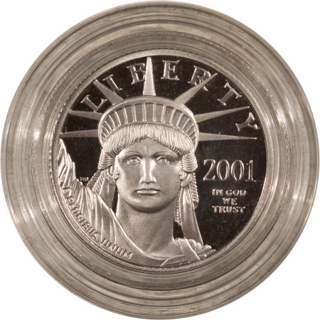 American Platinum Eagles 2001-W $25 PROOF AMERICAN PLATINUM EAGLE, 1/4 OZ – BOX AND COA!