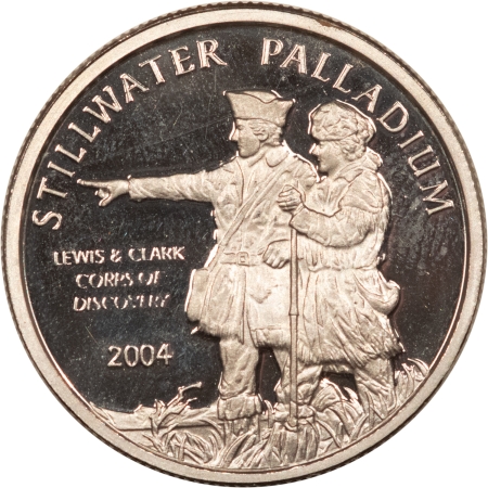 Bullion 2004 PROOF STILLWATER PALLADIUM ROUND, LEWIS & CLARK, 1/2 OZ .9995 – GEM PROOF