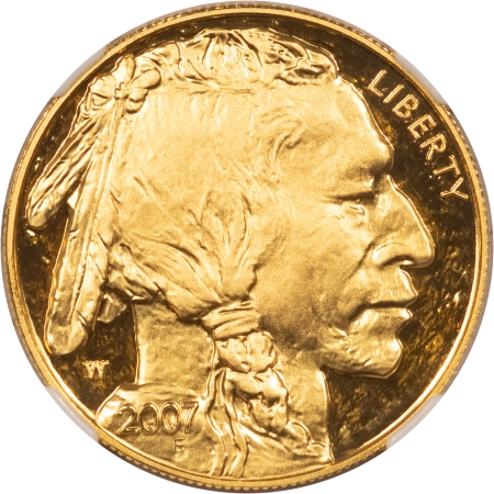 American Gold Eagles, Buffaloes, & Liberty Series 2007-W 1 OZ $50 PROOF AMERICAN BUFFALO GOLD, .9999 – NGC PF-70 ULTRA CAMEO