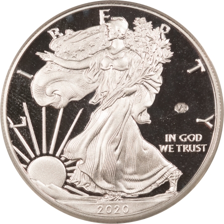 American Silver Eagles 2020-W 1OZ PROOF AMERICAN SILVER EAGLE, V75 PRIVY .999 PCGS PR-70 DCAM T. ROGERS