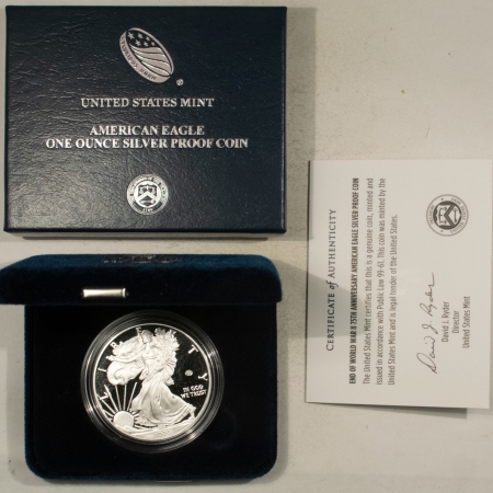 American Silver Eagles 2020-W END OF WWII V75 PRIVY PROOF AMERICAN SILVER EAGLE 1 OZ .999 GEM PROOF OGP