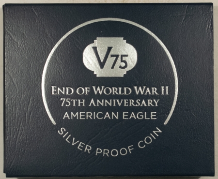 American Silver Eagles 2020-W END OF WWII V75 PRIVY PROOF AMERICAN SILVER EAGLE 1 OZ .999 GEM PROOF OGP