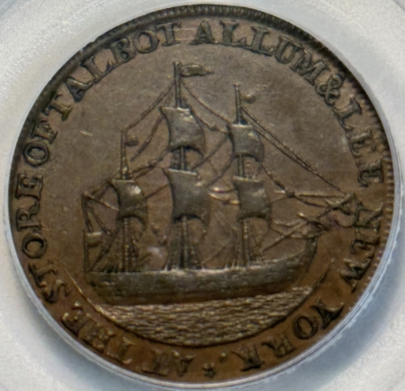 Colonials 1795 TALBOT CENT – PCGS AU-55, LOVELY ORIGINAL!