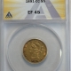 $10 1888-S $10 LIBERTY GOLD EAGLE – PCGS MS-62