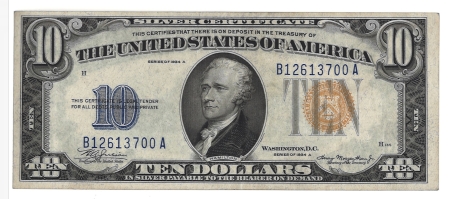 New Store Items 1934-A $10 NORTH AFRICA SILVER CERTIFICATE, FR#2309 – ABOUT UNCIRCULATED!