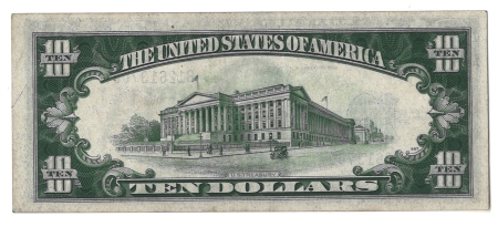 New Store Items 1934-A $10 NORTH AFRICA SILVER CERTIFICATE, FR#2309 – ABOUT UNCIRCULATED!