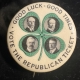 Political CHARLES HUGHES/BRUCE 1906 GUBENATORIAL JUGATE CAMPAIGN BUTTON-MINT W/ BACKPAPER!