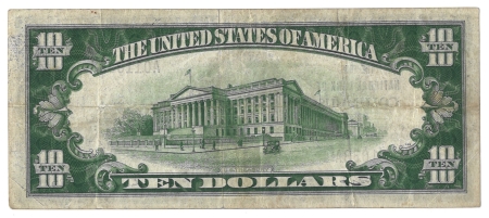 New Store Items 1929 $10 OHIO NB OF COLUMBUS, OHIO TY 1 NATIONAL BANKNOTE, CHTR #5065, VF