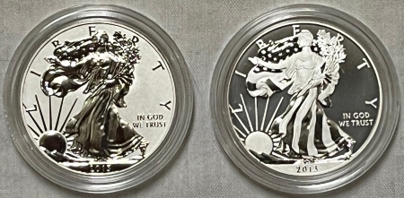 American Silver Eagles 2013-W WEST POINT 1OZ AMERICAN SILVER EAGLE 2 COIN SET PROOF & REV PR, GEM W/OGP