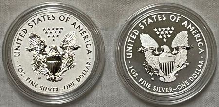 American Silver Eagles 2013-W WEST POINT 1OZ AMERICAN SILVER EAGLE 2 COIN SET PROOF & REV PR, GEM W/OGP