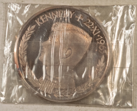 Exonumia 1963 GERMANY SILVER DUCAT GRAUL MAGNUS MEDAL, KENNEDY MEMORIAL .4822 ASW GEM PR