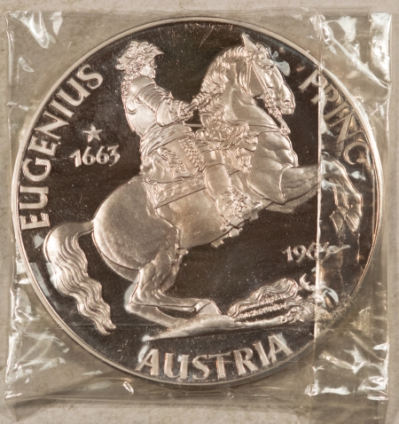 Exonumia 1963 GERMANY SILVER 3 DUCAT GRAUL MAGNUS MEDAL PR EUGENE AUSTRIA 1.4467 ASW GEM