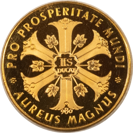 Exonumia 1958 GERMANY GOLD 2.5 DUCAT GRAUL MAGNUS MEDAL POPE PIUS XII 98 FINE .274AGW GEM