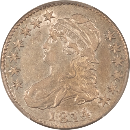 Early Halves 1814/3 CAPPED BUST HALF DOLLAR, OVERTON 101a – PCGS AU-50