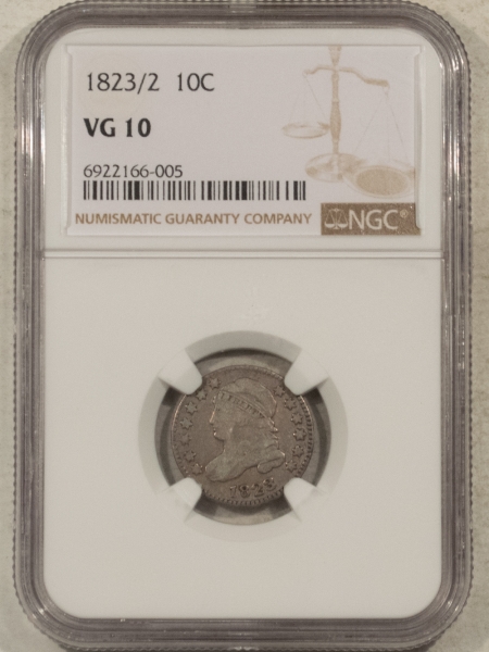 Capped Bust Dimes 1823/2 CAPPED BUST DIME – NGC VG-10