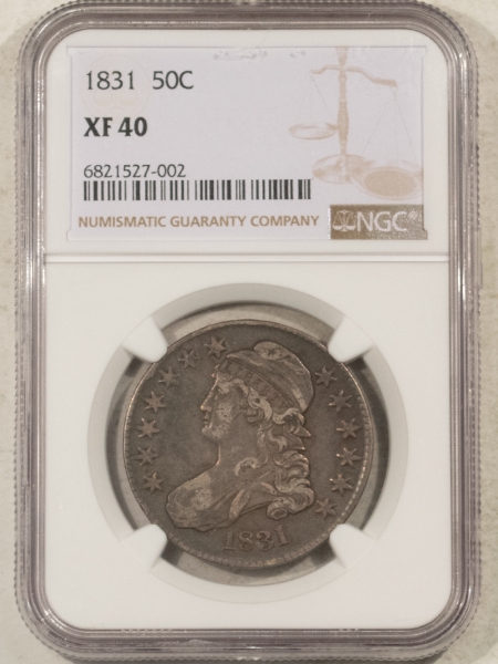 Early Halves 1831 CAPPED BUST HALF DOLLAR – NGC XF-40, ORIGINAL