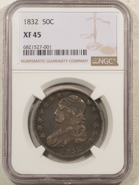 Early Halves 1832 CAPPED BUST HALF DOLLAR – NGC XF-45