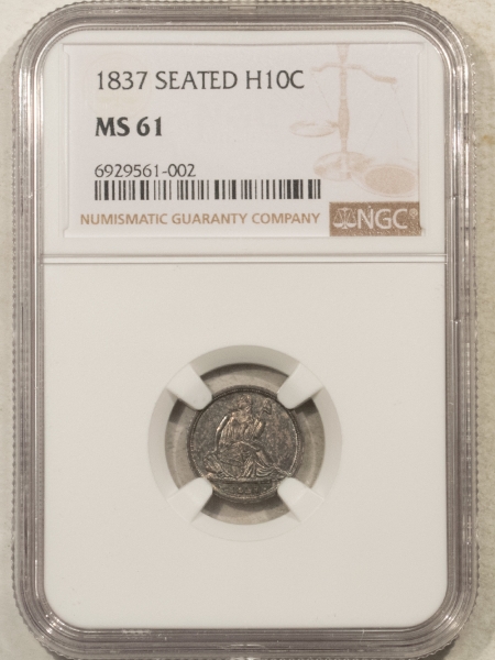 Liberty Seated Half Dimes 1837 LIBERTY SEATED HALF DIME NGC MS-61