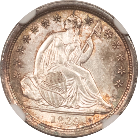 Liberty Seated Dimes 1839 LIBERTY SEATED DIME NGC MS-63