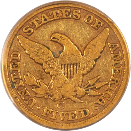 $5 1850-C $5 LIBERTY GOLD HALF EAGLE, NO MOTTO PCGS VF-20 NICE REASONABLE CHARLOTTE