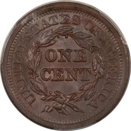 Braided Hair Large Cents 1852 BRAIDED HAIR LARGE CENT – PCGS MS-65 BN, PRETTY GEM!