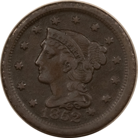 Braided Hair Large Cents 1852 BRAIDED HAIR LARGE CENT – DECENT DETAIL BUT POROUS!