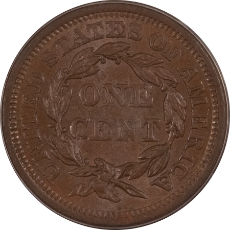 Braided Hair Large Cents 1856 BRAIDED HAIR LARGE CENT, UPRIGHT 5 – PCGS MS-64 BN, CAC! PRETTY & PQ+!