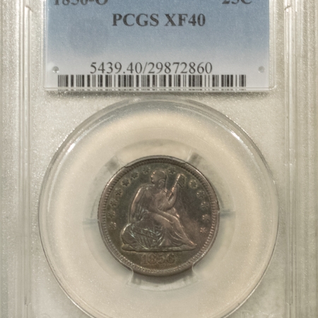 Liberty Seated Quarters 1856-O SEATED LIBERTY QUARTER – PCGS XF-40, VERY PRETTY!