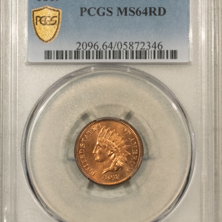 Indian 1869 INDIAN CENT – PCGS MS-64 RD, FULL RED & REALLY TOUGH!