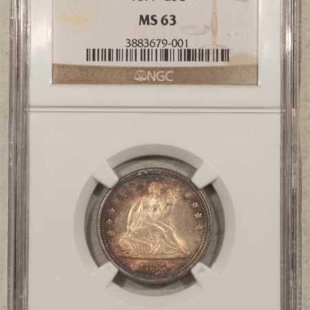 Liberty Seated Quarters 1877 SEATED LIBERTY QUARTER – NGC MS-63, CHOICE & PRETTY!