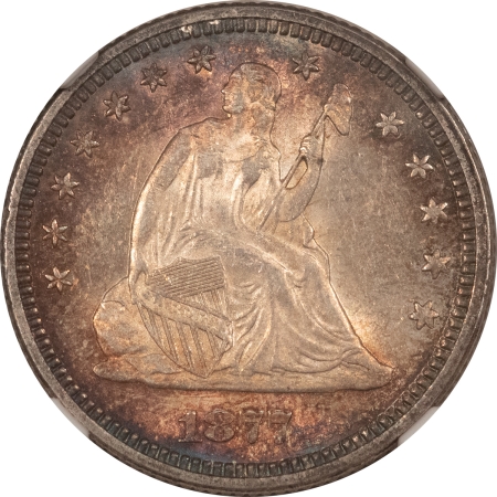 Liberty Seated Quarters 1877 SEATED LIBERTY QUARTER – NGC MS-63, CHOICE & PRETTY!