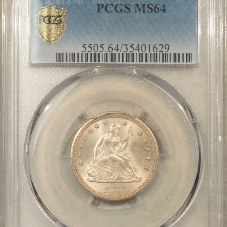 Liberty Seated Quarters 1877-CC SEATED LIBERTY QUARTER PCGS MS-64 PREMIUM QUALITY LOOKS GEM CARSON CITY!