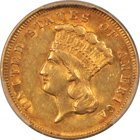 $3 1878 $3 GOLD DOLLAR – PCGS AU-55, ORIGINAL, PREMIUM QUALITY & CAC APPROVED!